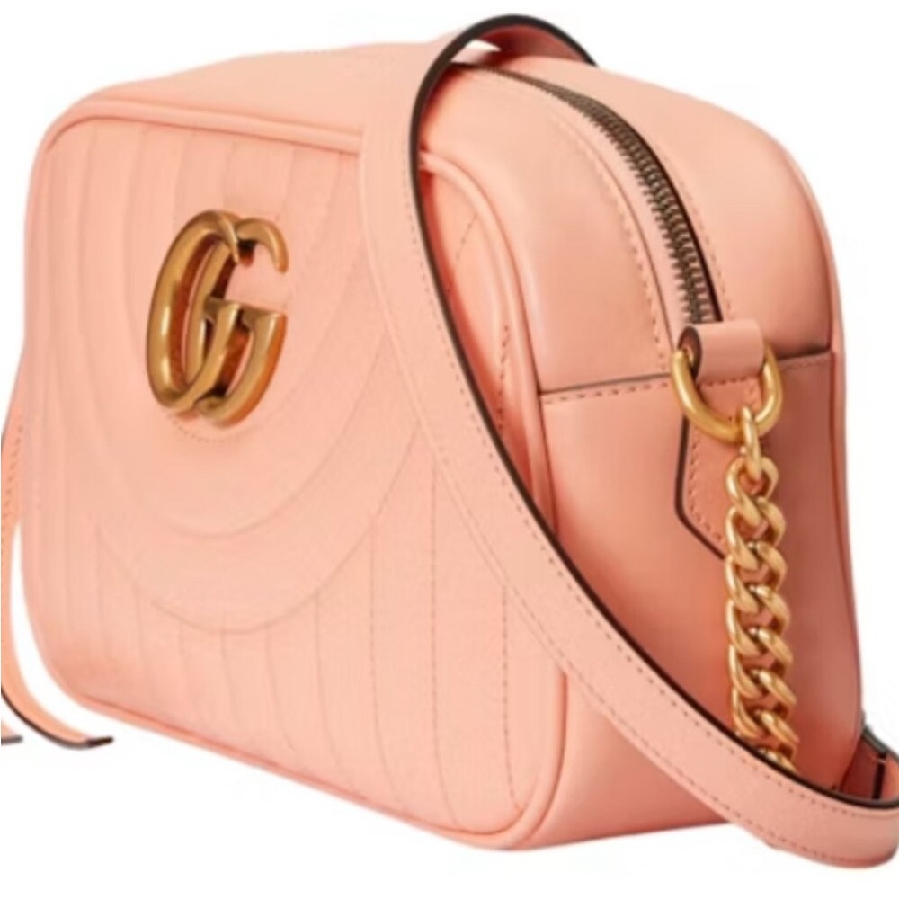 Gucci peach Quilted Leather Shoulder Bag